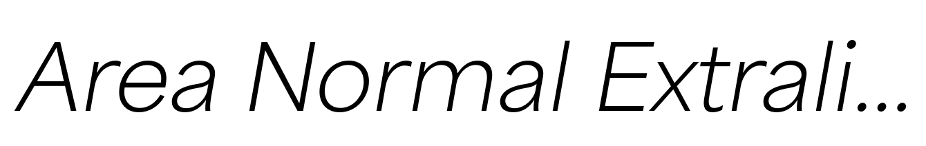 Area Normal Extralight Italic